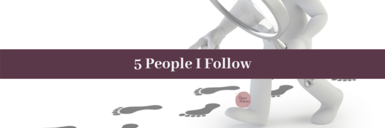 5 People I Follow In This Space